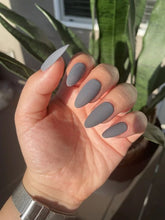 Grey Matte, Almond Shape - Press on Nails |OG