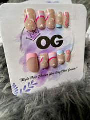 Daydream Cateye. Square Shape - Press on Nails |OG