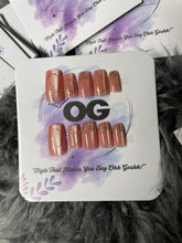 Chrome Blush Cateye, Square Shape Nails - Press on Nails |OG