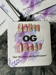 Daydream Cateye. Square Shape - Press on Nails |OG