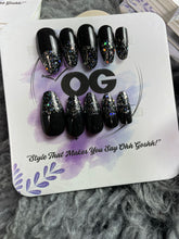 Glitter Black, Almond Shape - Press on Nails |OG
