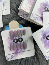 Glitter Light Purple, Almond Shape - Press on Nails |OG