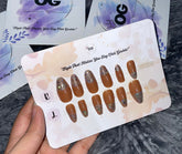 Glitter Light Brown, Almond Shape - Press on Nails |OG