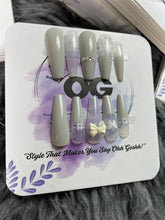 Dove Grey, Coffin Shape - Press on Nails |OG