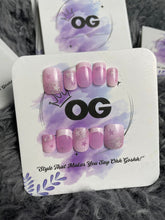 Pink Starbrust, Short square Shape - Press on Nails |OG