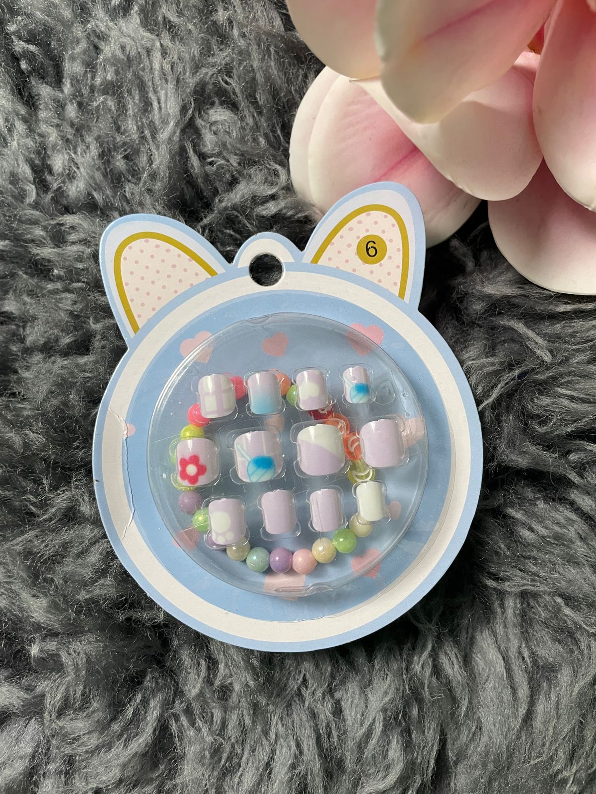 Kids Printed, Cozy Theme, Press on Nails |OG