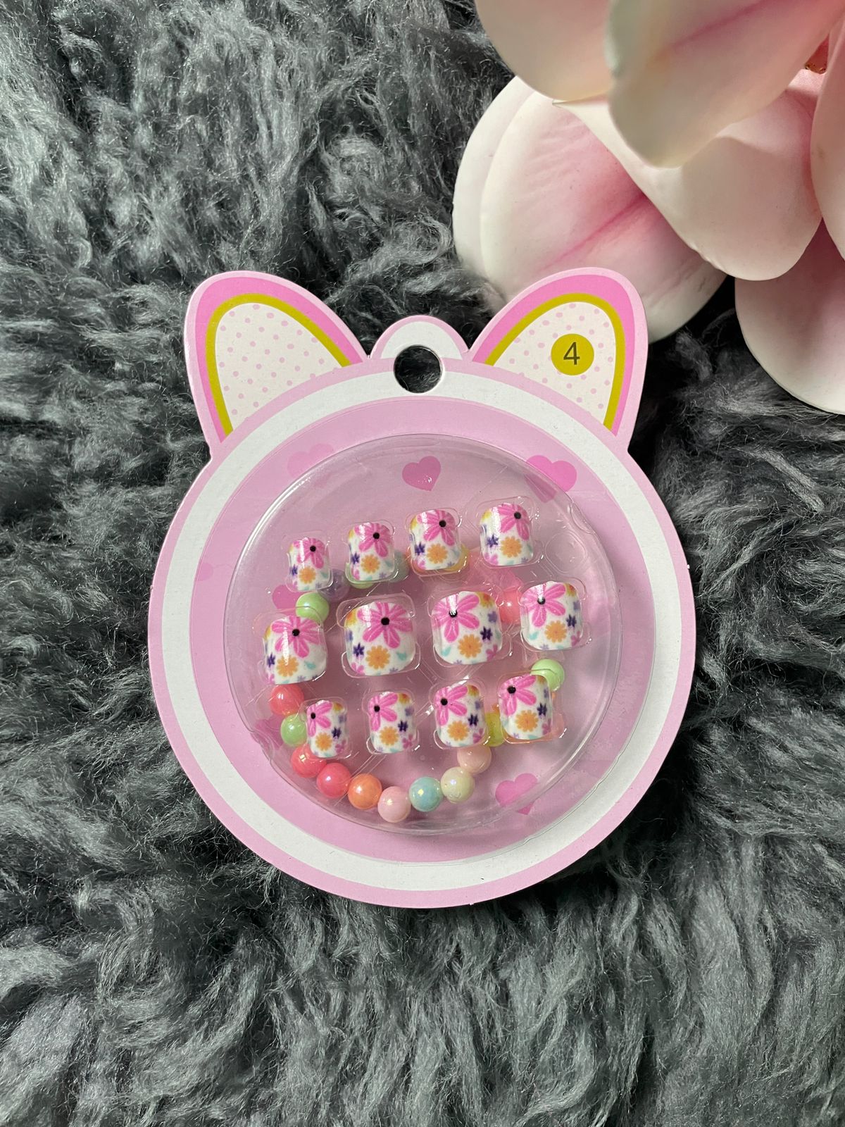 Kids Printed, Pinkish Theme, Press on Nails |OG